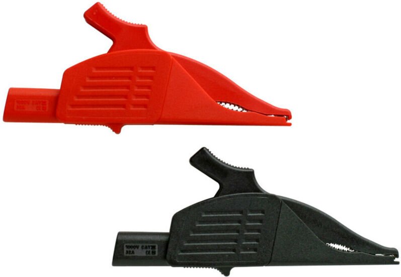 Benning TA 1 Sicherheits-Abgreifklemmen-Set Steckanschluss 4 mm CAT III 1000 V Rot, Schwarz