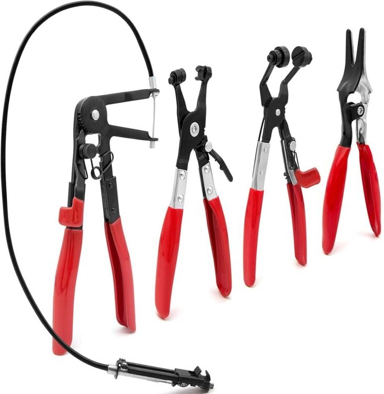 4-teiliges Schlauchklemmenzangen-Set für die Demontage und Installation von Schlauchklemmen