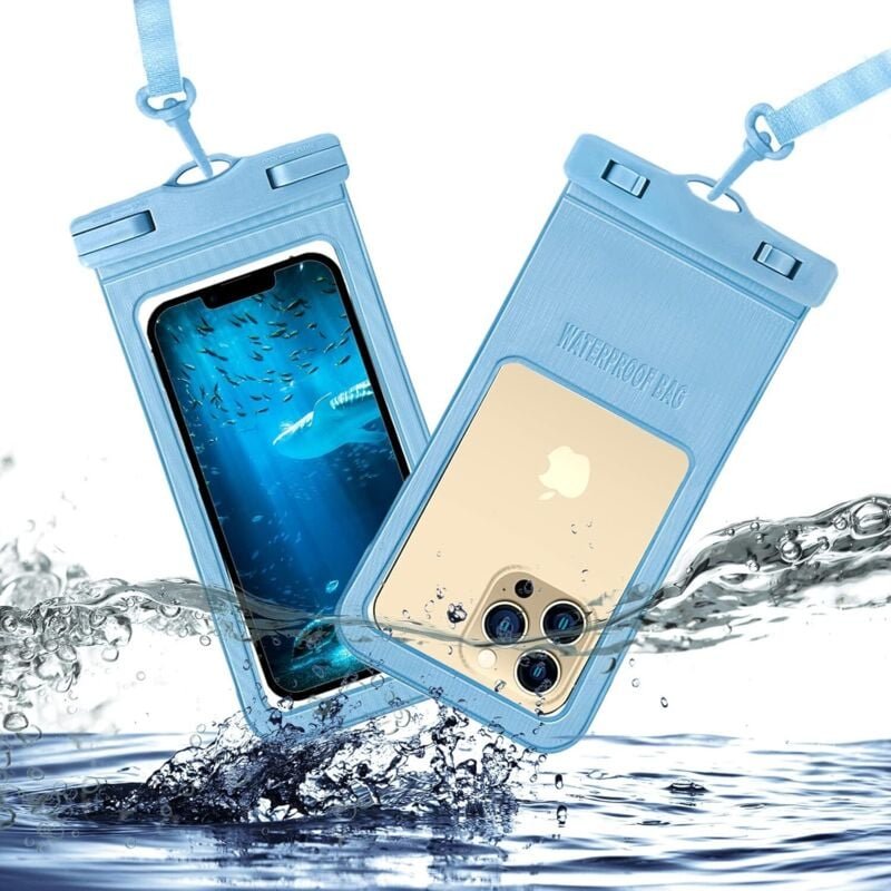 Wasserdichte Smartphone-Tasche, 2er-Pack, IPX8, wasserdichte Tasche, 7,2 Zoll, wasserdichte Handytasche für iPhone 13/12...
