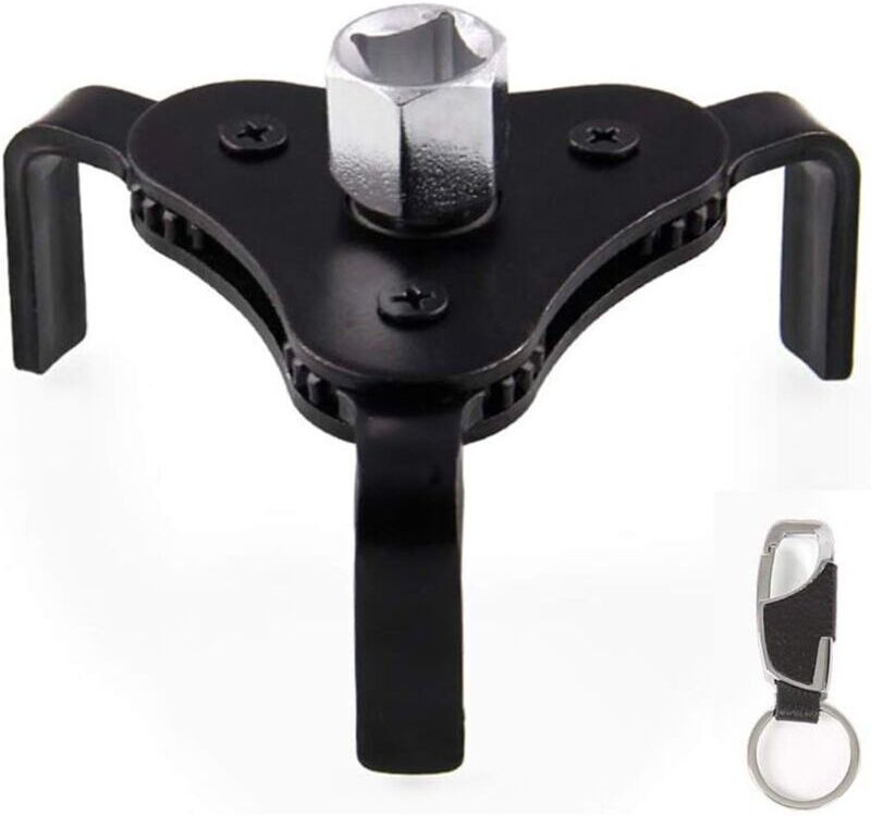 Verstellbarer 2-Wege-3-poliger Universal-Ölfilterschlüssel, 53–108 mm