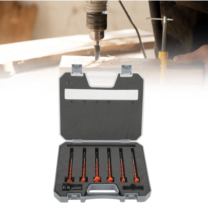 6-teiliges 16–25 mm Holzbohrer-Set mit Pleuel, Bohrergröße: 16 mm/18 mm/19 mm/20 mm/22 mm/25 mm
