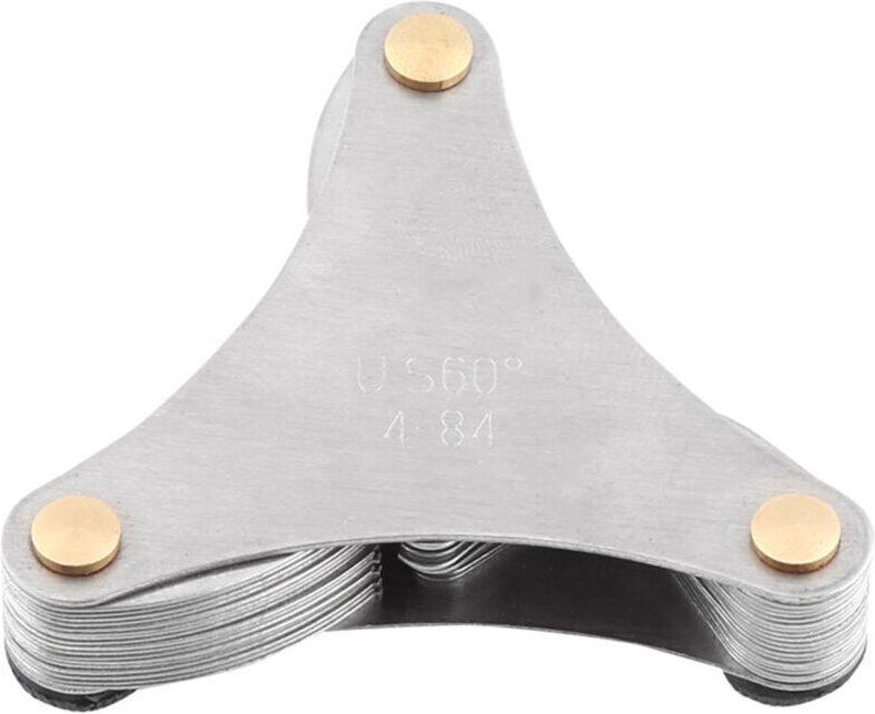 52-teiliges Gewindesteigungslehren-Set für metrische und Whitworth-Schrauben, Gewindemesswerkzeug aus Edelstahl, Präzisi...