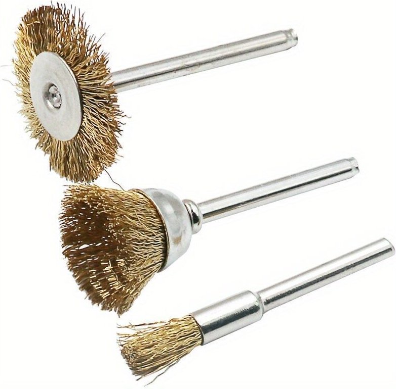 3-teiliges Kupferdrahtbürsten-Set, schalenförmiger Schleifkopf, elektrisches Schleifen, Reinigen, Entrosten, Entgraten, ...