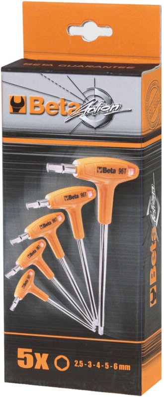 Satz 6-Winkel-Medaillonschlüssel, Griff, 5-Tlg.