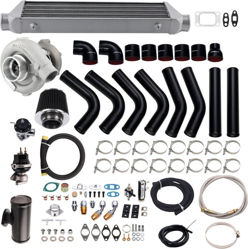 T04E Turbo Kit Wastegate+Intercooler+Piping Kit for BMW E36 E46 325I 328I M3 i6