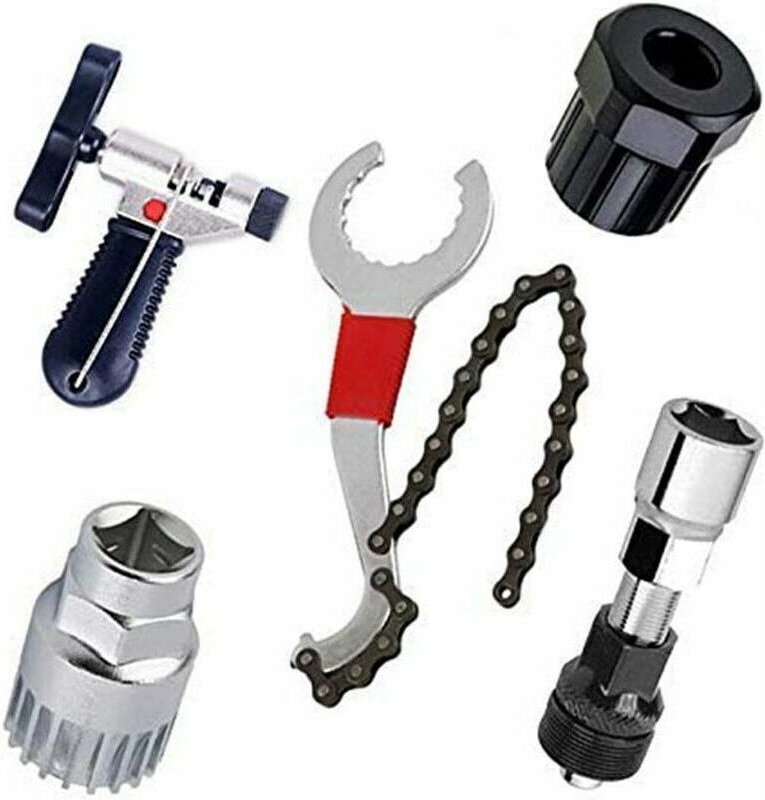 Mountainbike-Reparatursets, Fahrradkette, Montageständer, Freilauf, Kurbelabzieher, Fahrradwartungswerkzeug, Kettentrenn...