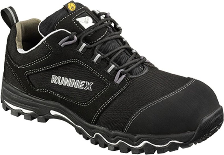 RUNNEX® S3S-ESD-Sicherheitshalbschuhe LightStar schwarz/weiß/grau 5322 Gr.47