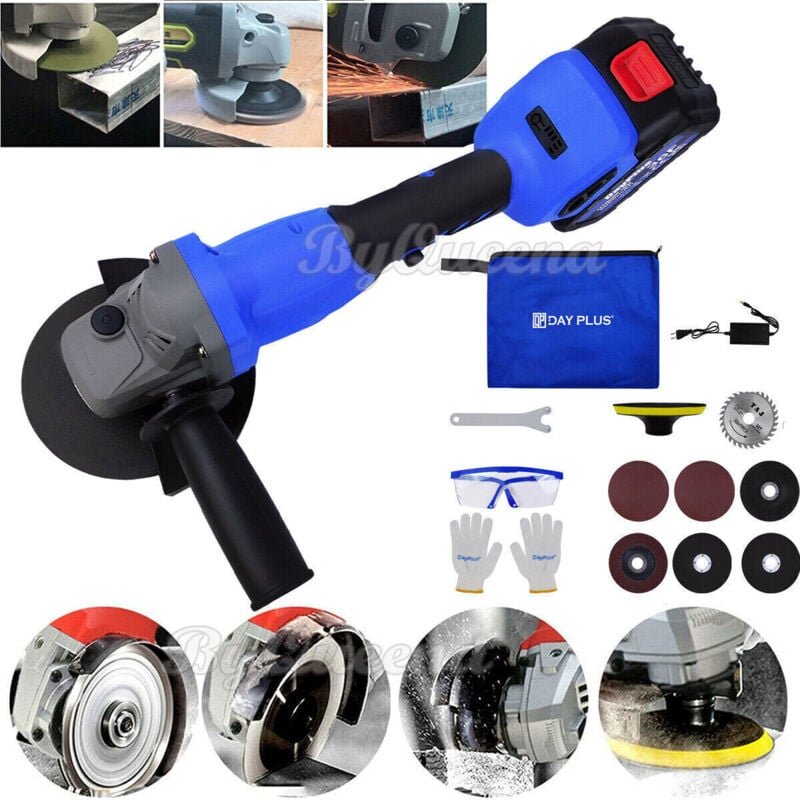Neu Bürstenlos 125mm Winkelschleifer Akku Trennschleifer Schleifmaschine mit Akkus