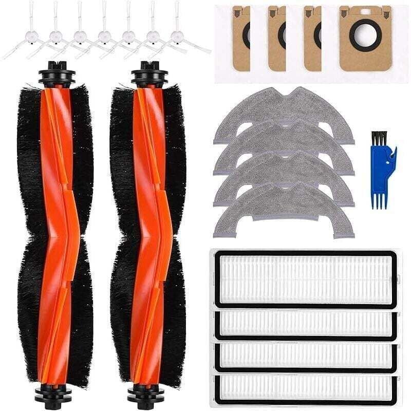 Zubehörset für Dreame D10 Plus/D10s Plus/L10 Plus/Z10 Pro Staubsauger, XU, Ersatzteile – 2 Hauptbürsten, 4 Filter, – KZQ