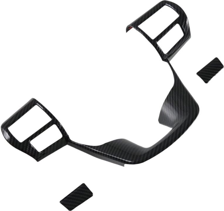 Tlily - Für Fortuner 2024 ABS-Kohlefaser-Auto-Lenkradabdeckung, Zierrahmen, Dekoration, Innenausstattung