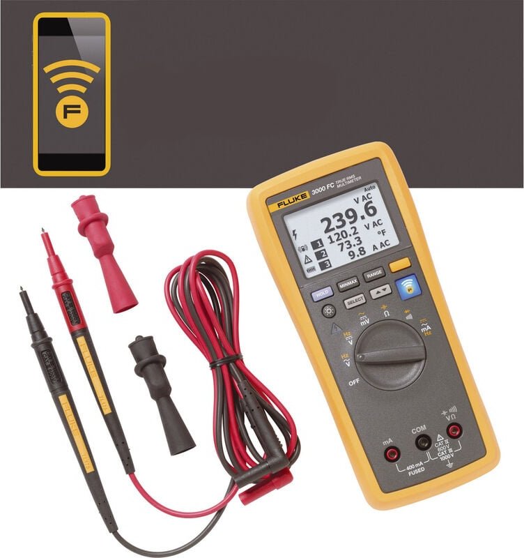 FLK-3000 fc Hand-Multimeter digital Grafik-Display, Datenlogger cat iii 1000 v, cat iv 600 v - Fluke