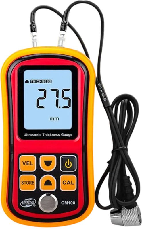 GM100 Digitaler Ultraschall-Dickenmesser, Messbereich für Schallgeschwindigkeit, Stahlbreitenprüfer 1,2-220 mm