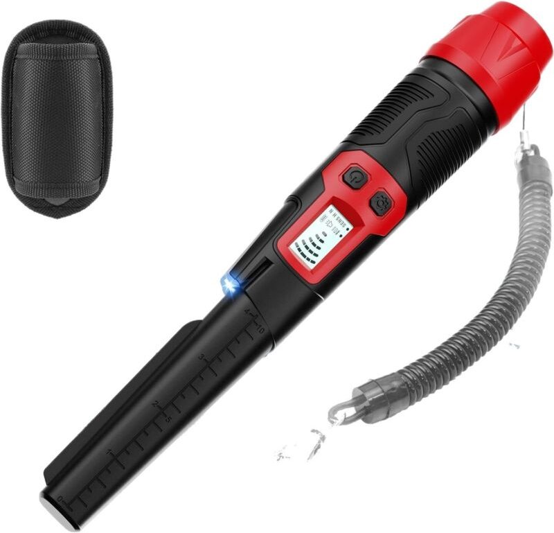 Metalldetektor, IP68-Handmetalldetektor-Pinpointer, 360° professioneller Pulsinduktions-Metalldetektor mit 3 Modi für Er...