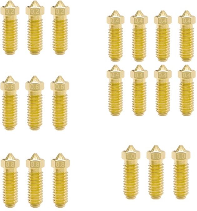 20 stücke für 3 3D Drucker Hotend Komponenten Messing Düse Kopf Düsen 1,75mm Filament