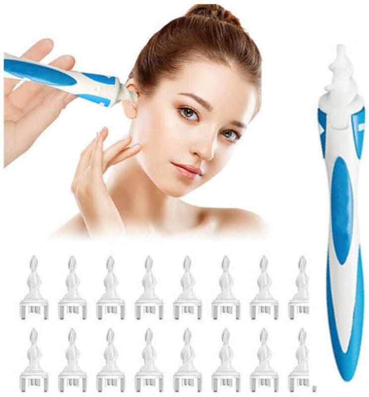 KZQ - Ohrenreiniger, Ohrenschmalzentferner – Spiral-Ohrreiniger – Ohrenschmalzentferner. Ohrenreiniger System 1 mit 16 w...