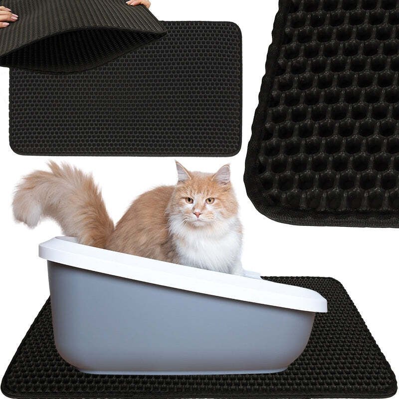 Matte fur katzentoilette wasserdicht doppellagig 40 x 60 cm