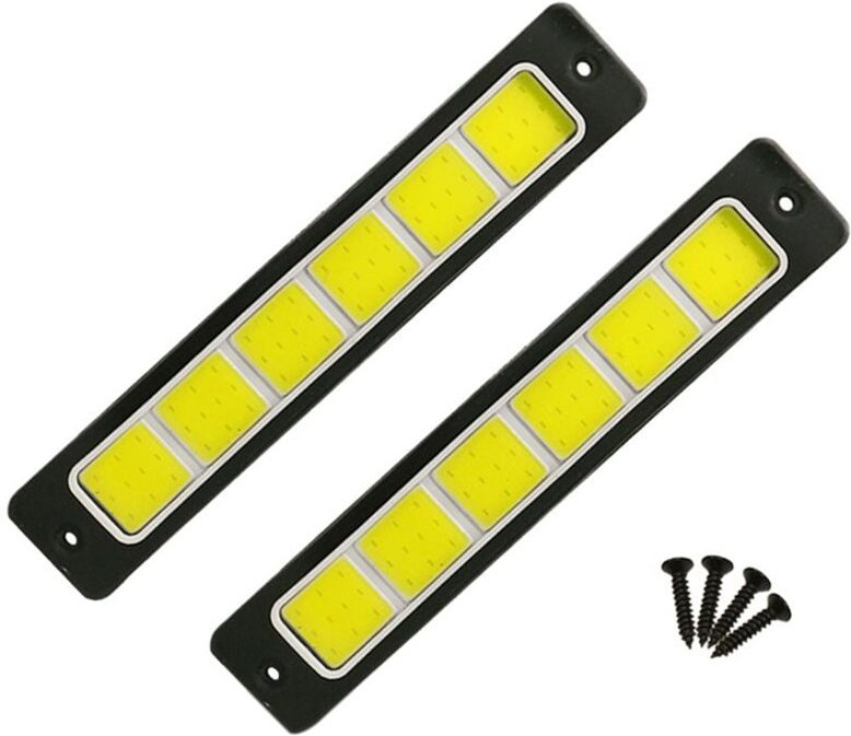 Tlily - 2 StüCke Super led Tagfahrlicht Auto Nebelscheinwerfer Wasserdicht Flexible drl cob Streifen 190X35Mm 12V