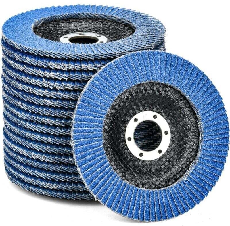 10 Schleifscheiben Ø 125 mm x 22,2 mm, Körnung 40 zum Entgraten, Entrosten, Polieren und Endbearbeiten