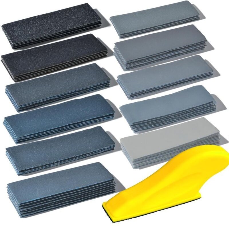 Schleifpapier für Kraftfahrzeuge, Körnung 120 bis 5000, 9 x 3 cm, Schleifpapier