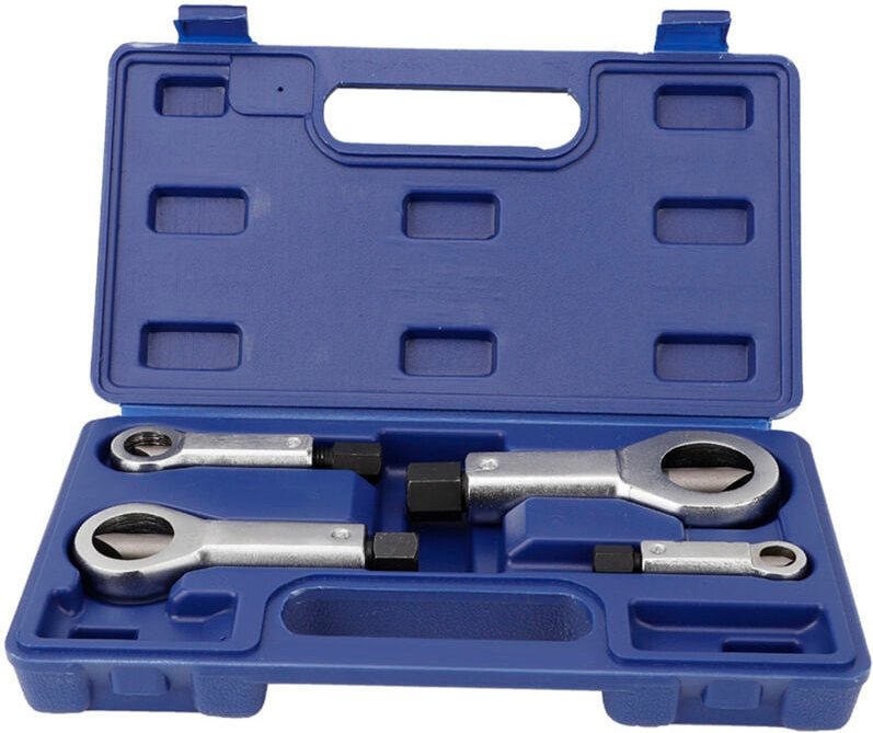 Yctze 4-teiliges Werkzeug zum Entfernen von abgebrochenen, beschädigten, korrodierten oder festsitzenden Muttern (9–27 m...