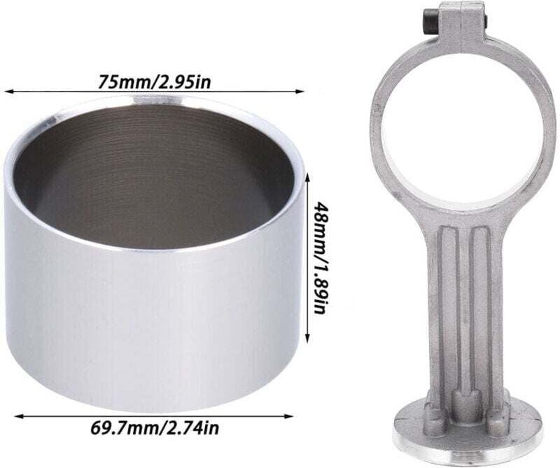 Cylindre Compresseur Air Sans Huile 1100W Silencieux avec Robinet Tournant Sphérique et Bague Intérieure 62mm