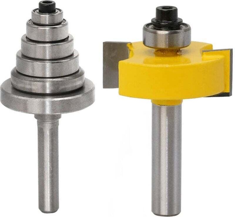 8-mm-Falzfräser mit 6 Kugellagern für verschiedene Frästiefen: 28,6 mm, 22,2 mm, 19,05 mm, 15,9 mm, 12,7 mm, 9,52 mm – H...