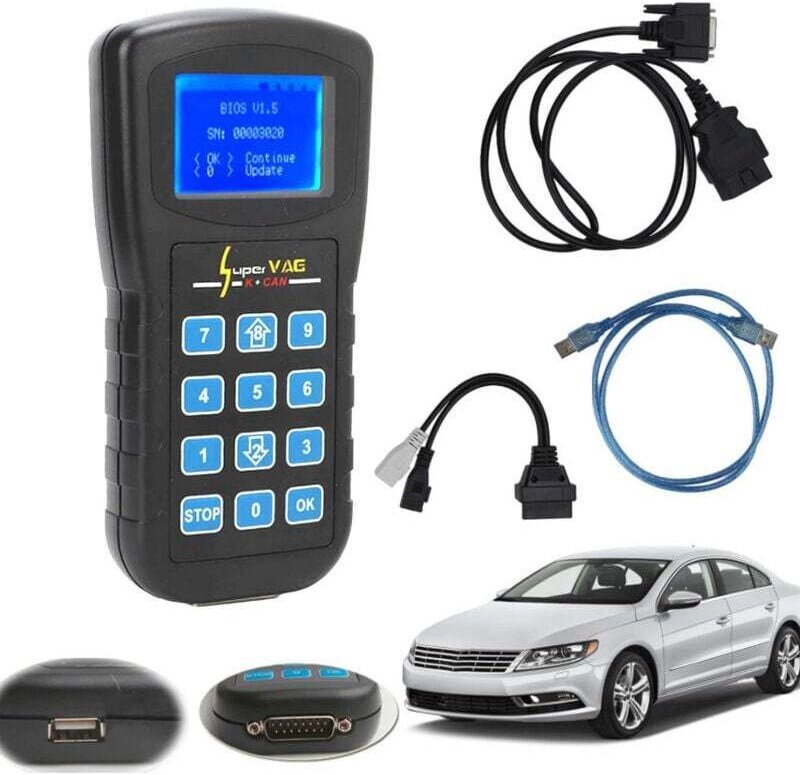 Vtizikl Lecteur de Code PIN de Diagnostic K + CAN V4.8 Correction de Kilométrage Remplacement pour Bora A6 A8 A4