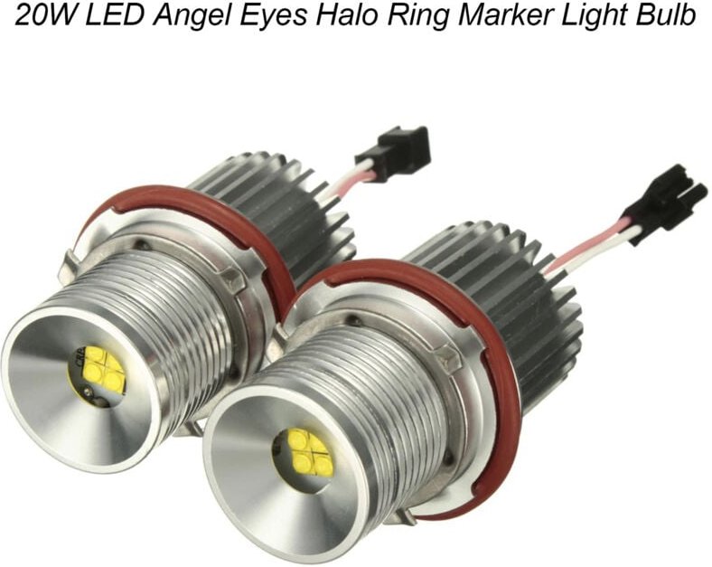 2 Stück 20W LED Angel Eyes Halo Ringmarkierungsbirne Ersatzbirne für BMW E87 E39 M5 M6 E83 X3 E60 E63 E65 E66 E53 X5.