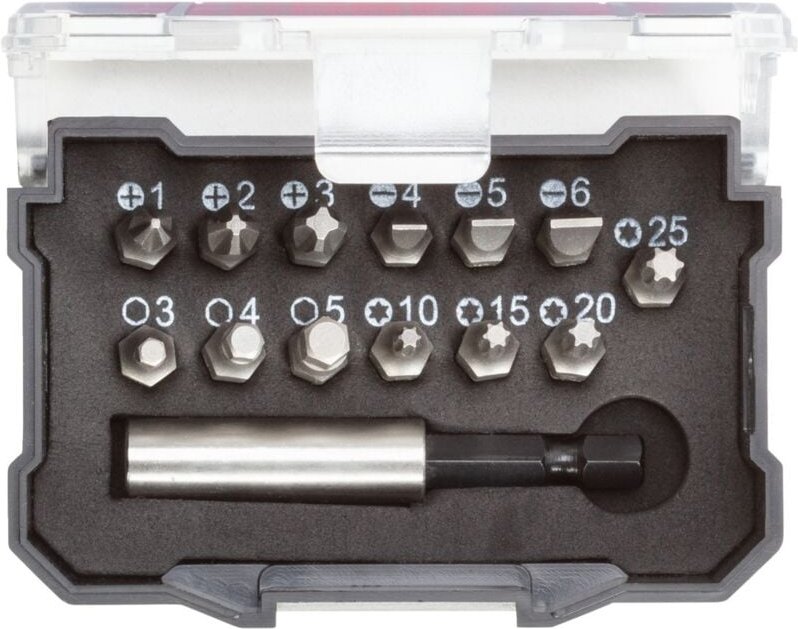 R33005014 Bit-Box 1/4 PH+SL+TX+6-kant+Bithalter 14-teilig