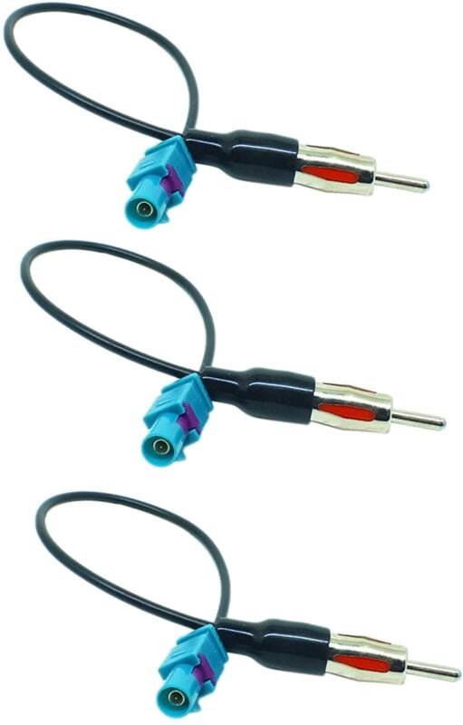 Tlily - 3X Universal Fakra zu din Auto Stereo Radio Antennen Adapter Mast Antennen Adapter