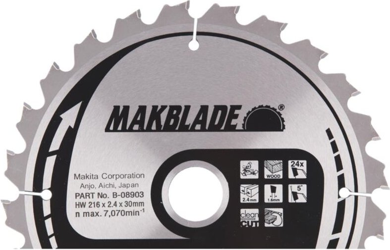 Makita Kreissägeblatt, MAKBLADE 216 x 30 mm, 24 Zähne