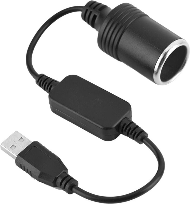 Zoternen - USB-A-Stecker auf 12-V-Buchse, Zigarettenanzünder-Konverter – USB-Anschluss für GPS-Dashcam