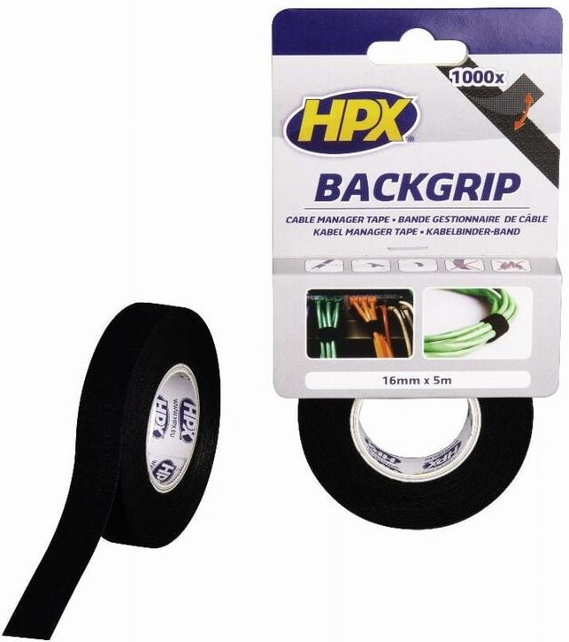 Backgrip schwarz hpx - 16mm x 5m - BG1605