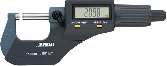Elektronische digitale Aussenmessschraube 0 - 25 mm Fervi m021/00/25