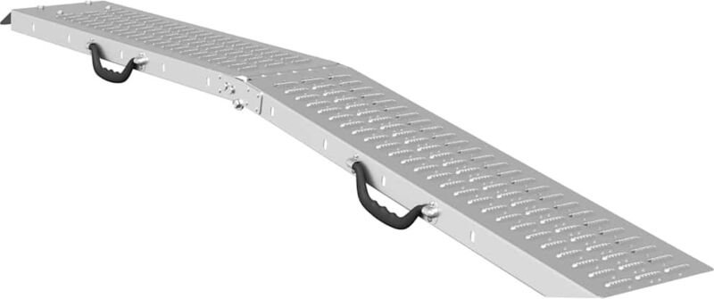 Laderampe 200 kg Silber 186 x 23 x 4,5 cm Verzinkter Stahl vidaXL