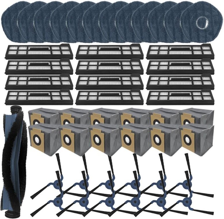 Für X10 Pro Omni Wichtigsten Seite Pinsel Mopp Tuch Hepa-Filter Staub Tasche