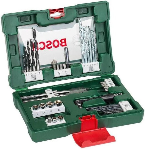 Bosch - 41-teiliges V-Line-Set zum Bohren und Schrauben mit Winkelgetriebe - 2607017316