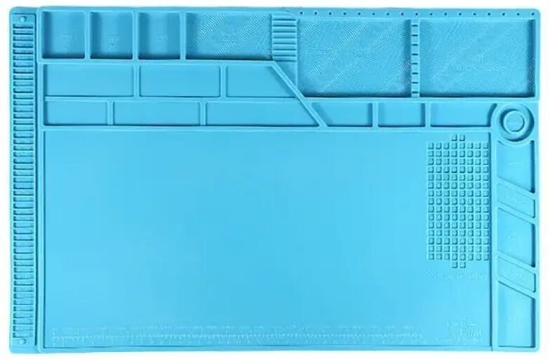 550 x 350 mm antistatische Wärmedämmmatte für Schweißarbeiten, Handy-Reparaturunterlage, Arbeitstisch mit Magnetteilen