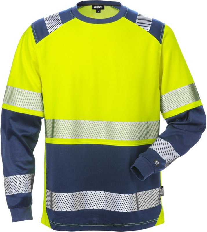 Fristads 129514-171-M High Vis T-Shirt Langarm, Kl. 2 7457 THV Dynamic Rippstric
