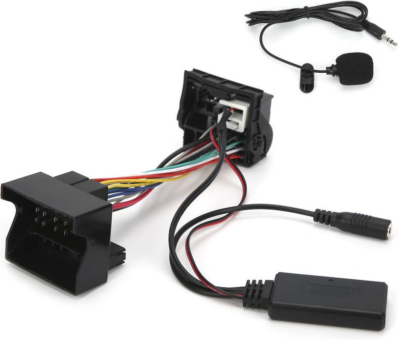 SJLERST Bluetooth AUX-IN-Kabel, 12-poliger DC12V Bluetooth AUX-IN Kabel Stereo Audio Adapter mit Mikrofon Passend fr Peu...