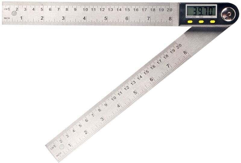 Elektronischer Winkelmesser mit Digitalanzeige, Edelstahl-Winkelmesser, 200-mm-Winkelmesser