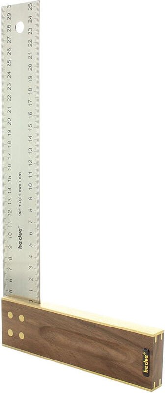 HEDUE HEDUE-Tischlerwinkel Nussbaum 300mm Edelstahlblatt 45mm
