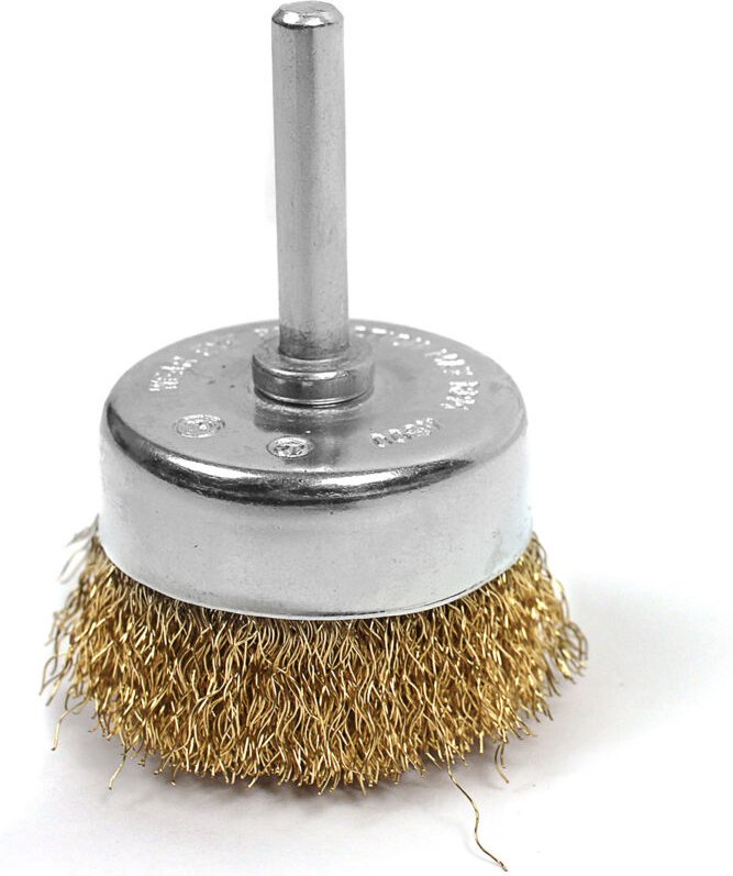 Rotierende Messingdrahtbürstenschale Ø 50 mm Kreator