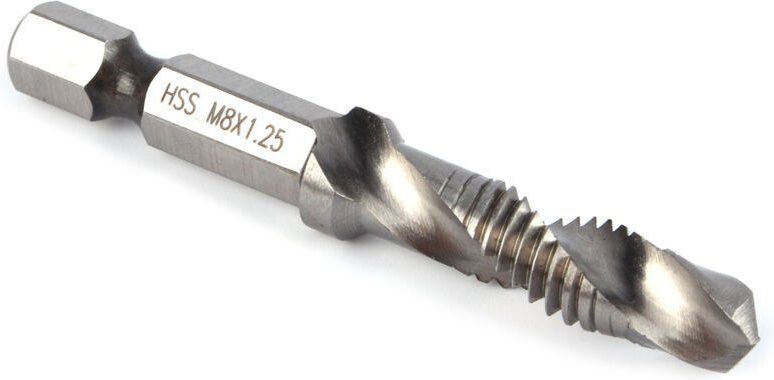 M8 HSS-Bohrer, M8-Gewindebohrer- und Bohrer-Set, 1/4"-Gewindebohrer, M8-Bohrer-Set, Sechskant-Bohrer, Kombinationsbohrer...