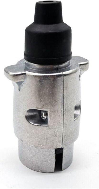 7-poliger Metallstecker für Anhängerkupplung, wasserdichter 7-poliger elektrischer Anschluss für Anhänger, 12-V-7-polige...