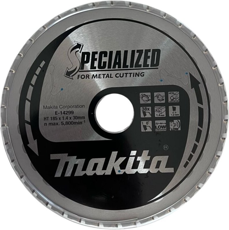 E-14299 Kreissägeblatt 185 x 30 mm, 38T tct 38T Metall - Makita