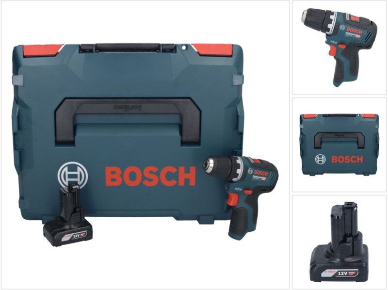 Bosch gsr 12V-35 Professional Akku Bohrschrauber 12 v 35 Nm Brushless + 1x Akku 6,0 Ah + L-Boxx - ohne Ladegerät