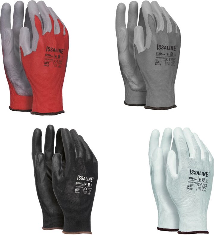 07284 PU-beschichtete Arbeitshandschuhe - 9 (l) - Schwarze - Issaline