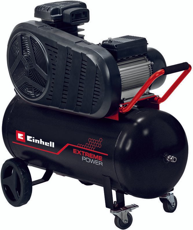 Kompressor te-ac 430/90/10 (3000 w., max. 10 bar, 90 l-Tank, 430 l/min Ansaugleistung, Motordrehzahl 2850 min-1, Druckmi...