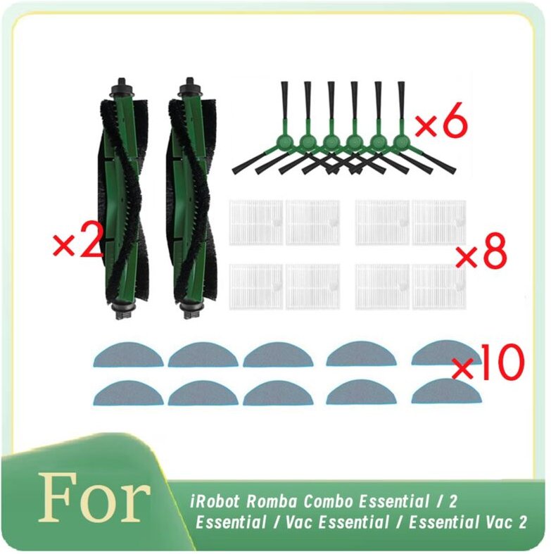 Für Romba Combo Essential / 2 Staubsauger-Seitenbürste